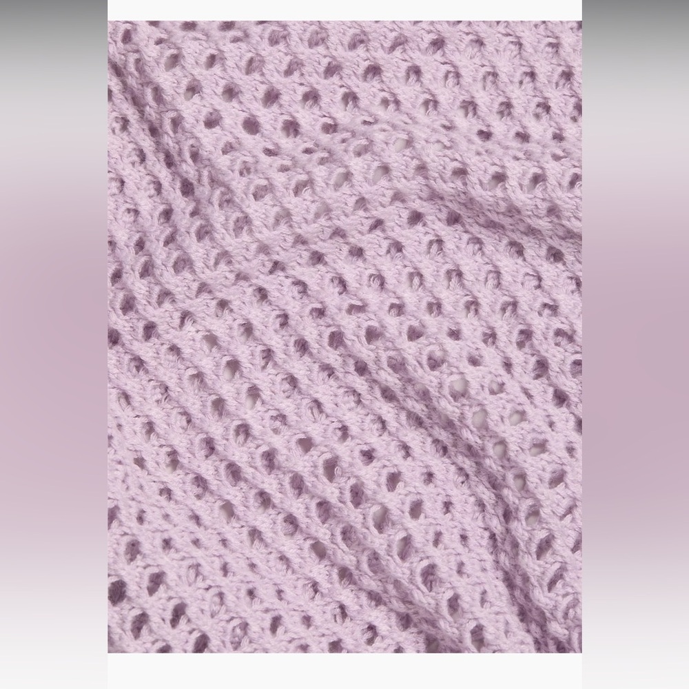 Stellae Dux Boxy Crocheted Lavender Mesh Lounge Set - Picture 6 of 6